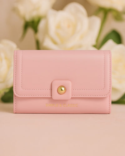 Simple & Classic Trifold wallet - Pink