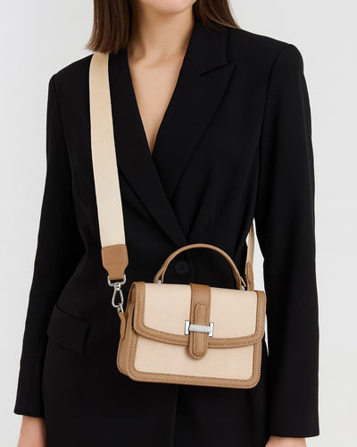 CarryMe Chic 3 Compartment Sling Bag - Beige