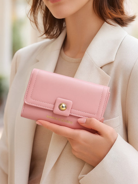 Simple & Classic Trifold wallet - Pink