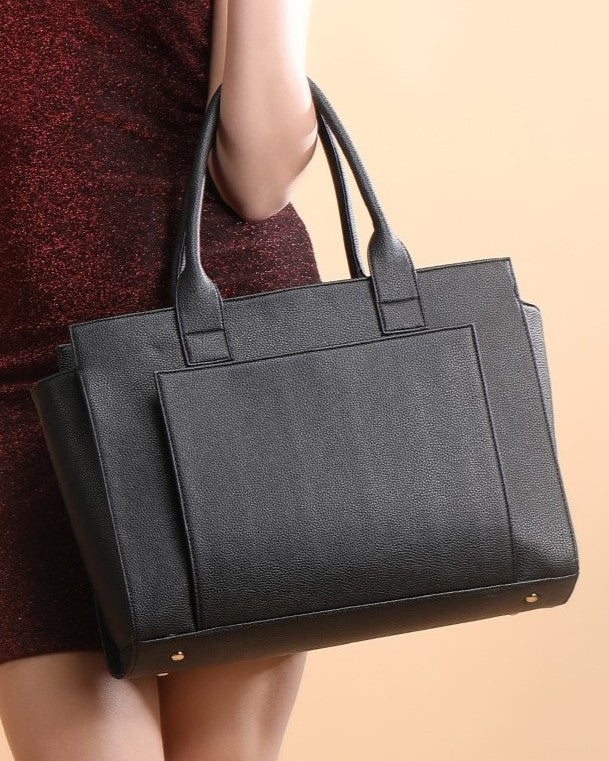 Elite Laptop Tote Bag - Black