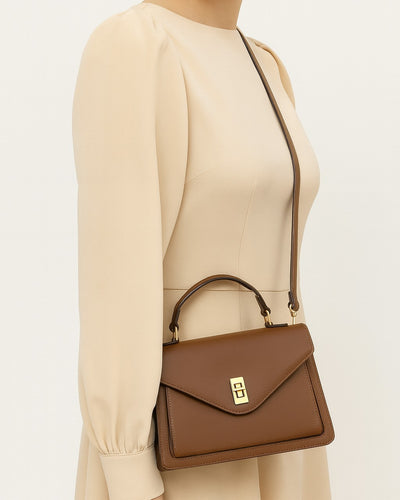 Luxe Line 4 Compartment Sling Bag - Brown