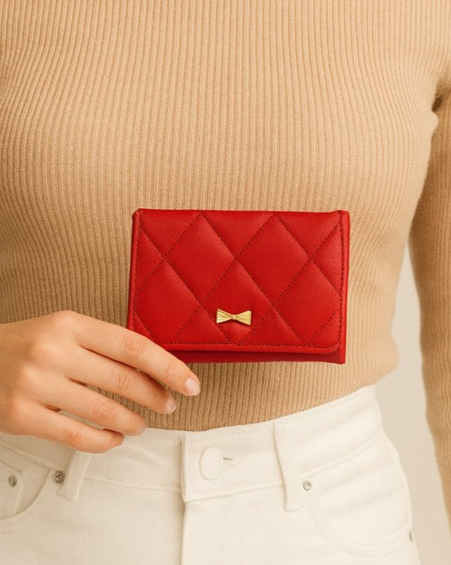 Bow Candy Mini Wallet - Red
