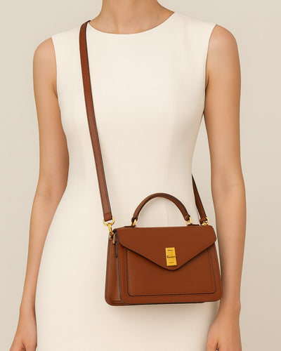 Luxe Line 4 Compartment Sling Bag - Tan