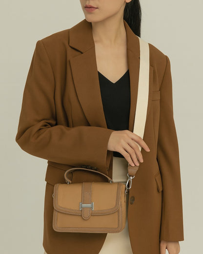 CarryMe Chic 3 Compartment Sling Bag - Coffee