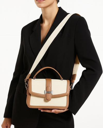 CarryMe Chic 3 Compartment Sling Bag - White