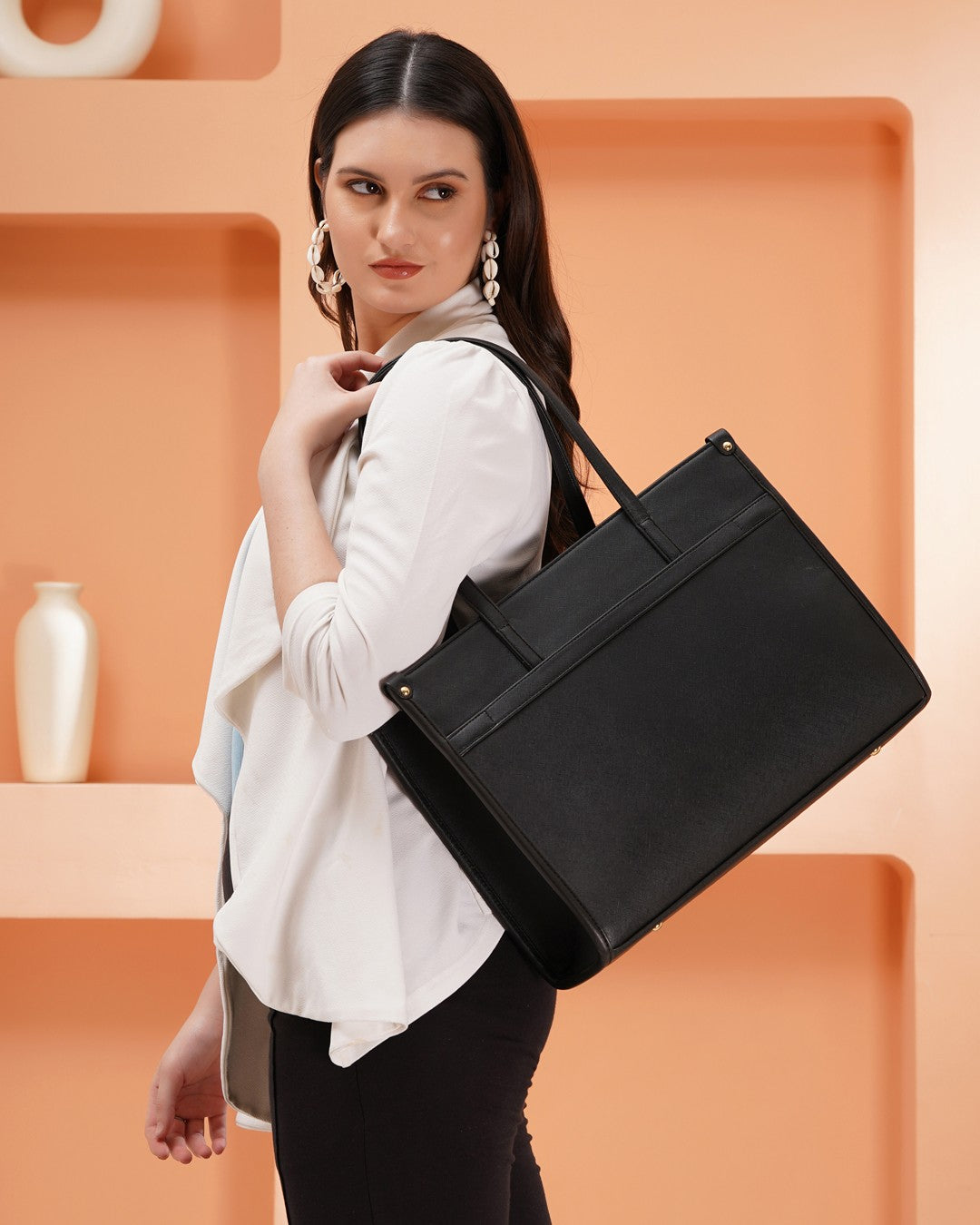 Personalized League Laptop Tote Bag - Full Black