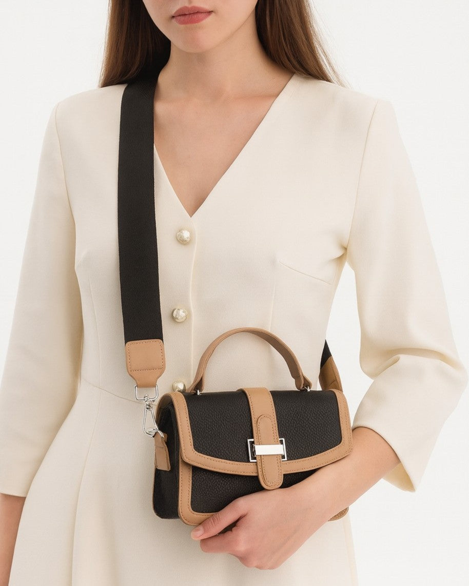 CarryMe Chic 3 Compartment Sling Bag - Black