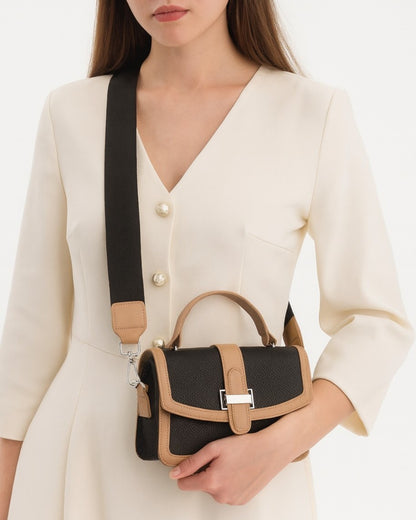 CarryMe Chic 3 Compartment Sling Bag - Black