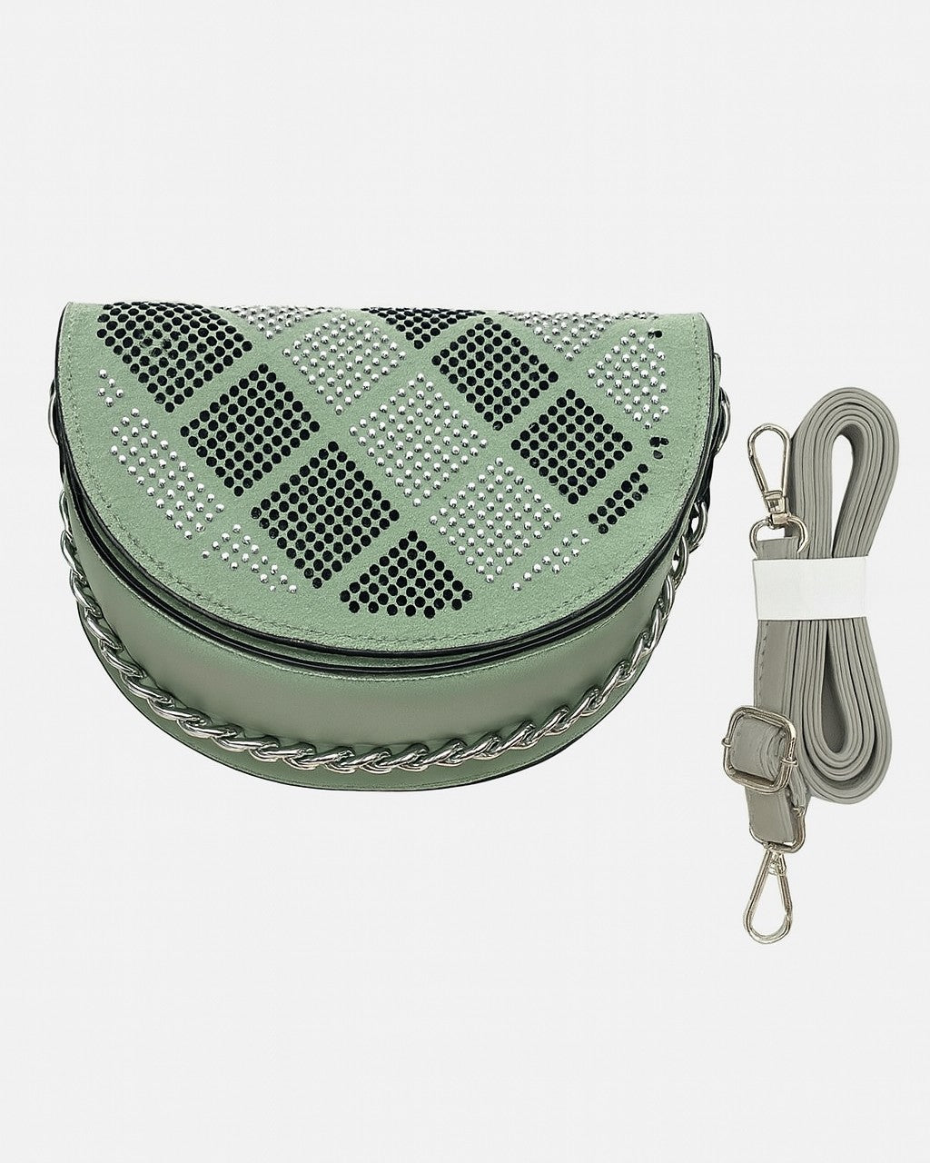 Rhinestone Decor Sling Bag