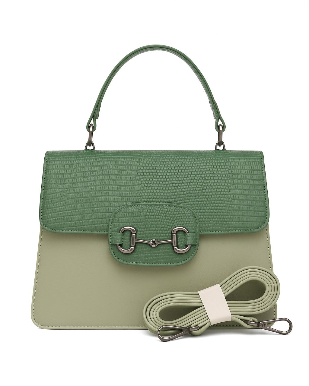 Croco Textured Structured Hand + Sling Bag