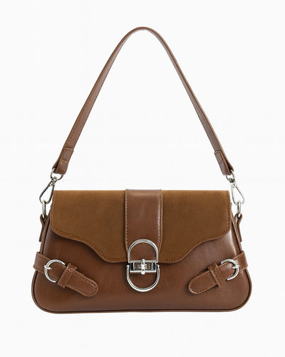 Retro Solid Shoulder + Sling Bag