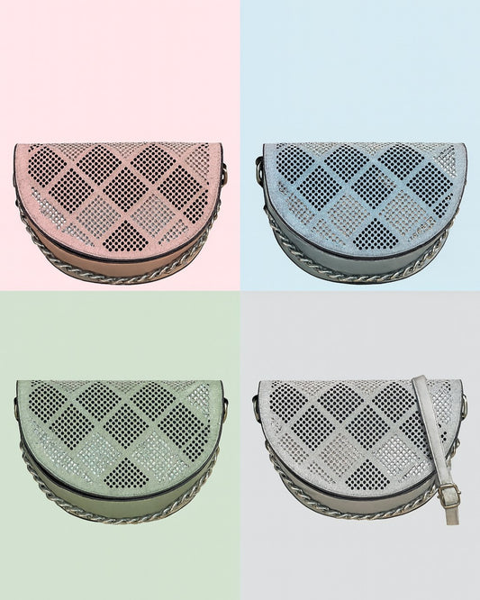 Rhinestone Decor Sling Bag