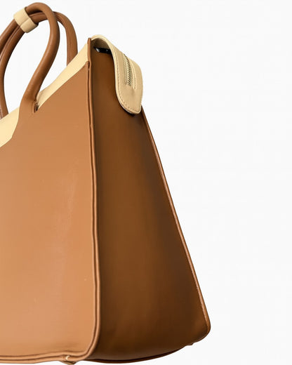Mega Laptop Tote Bag - Brown