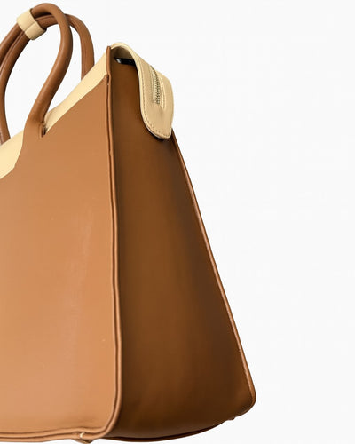 Mega Laptop Tote Bag - Brown