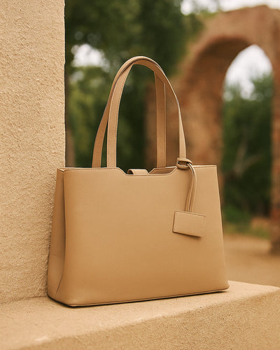 WorkMode 3 Compartment Tote Bag - Beige