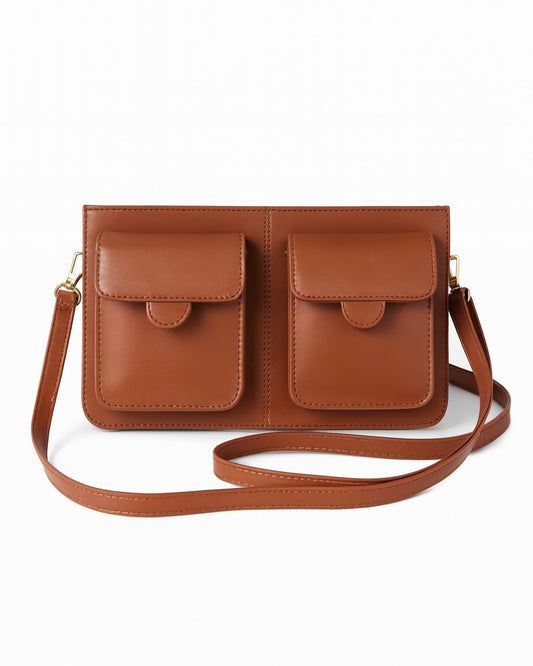 Double Front Pocket Sling Bag