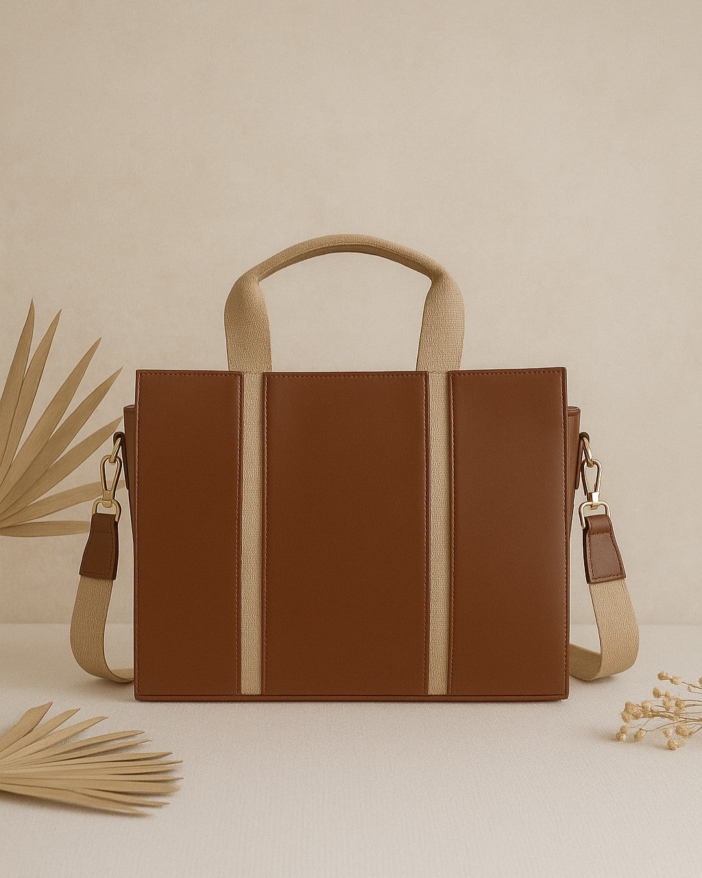 The Madam Laptop Tote Bag - Brown