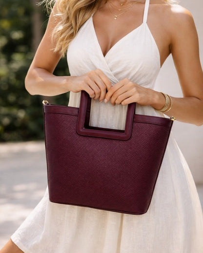Everyday Frame Tote Bag - Wine