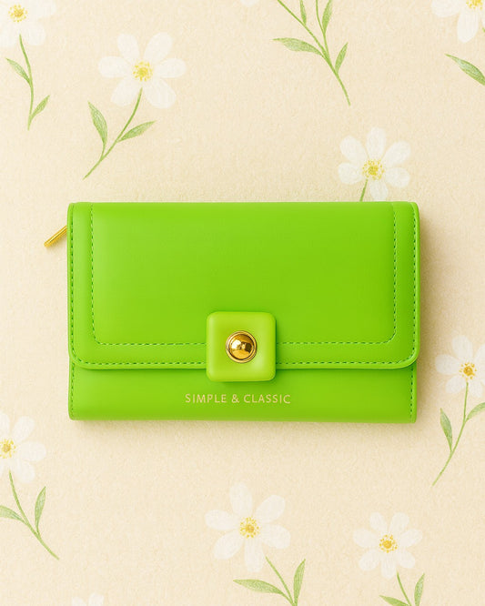 Simple & Classic Trifold wallet - Green
