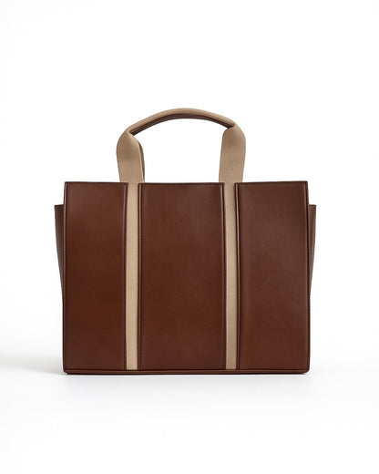 The Madam Laptop Tote Bag - Brown