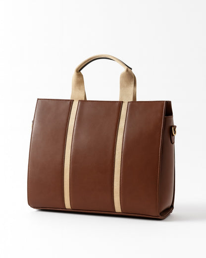 The Madam Laptop Tote Bag - Brown