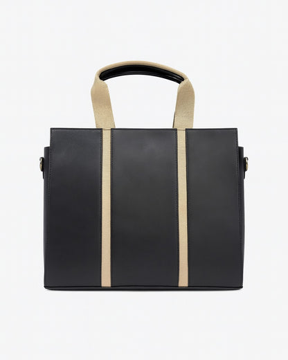 The Madam Laptop Tote Bag - Black