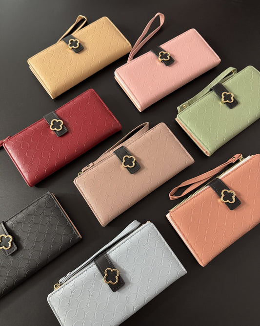 Textured Flower Wallet