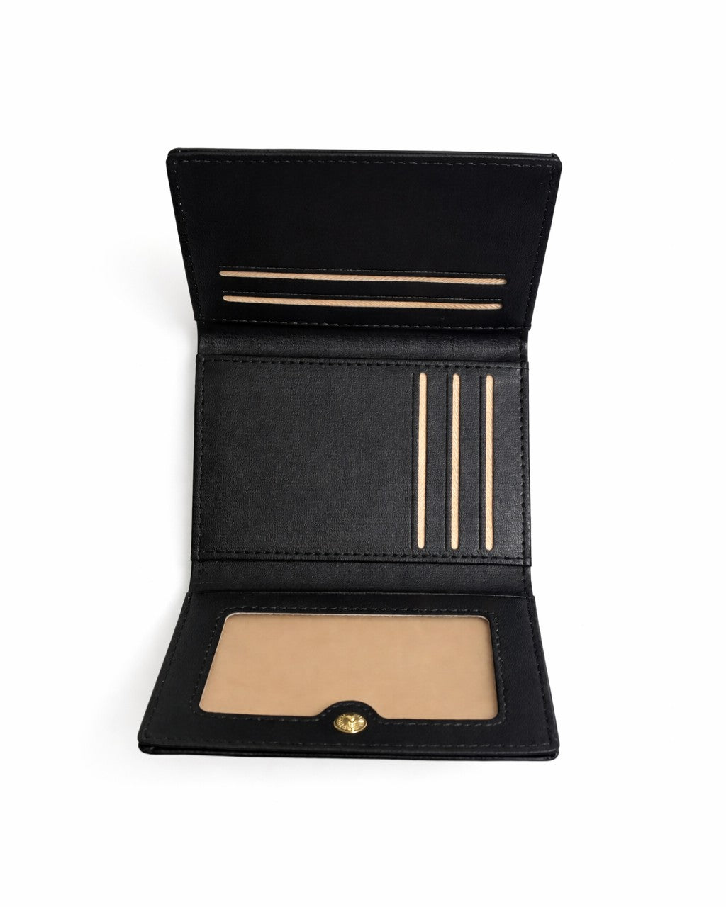 Bow Mini Trifold Wallet - Black