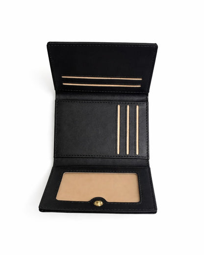 Bow Mini Trifold Wallet - Black