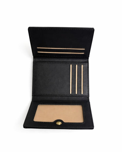 Bear Mini Trifold Wallet - Black