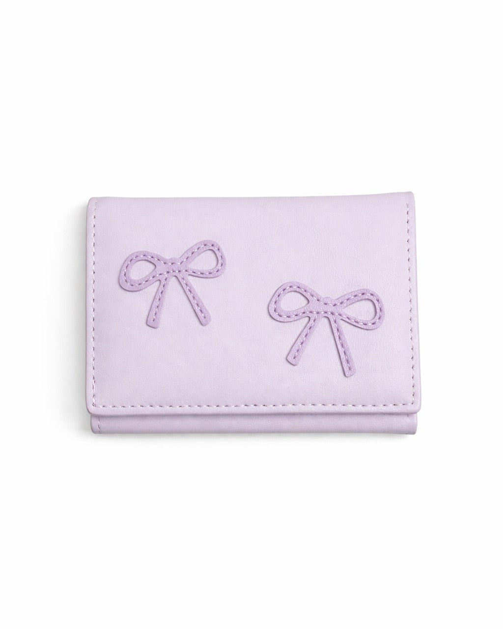 Bow Mini Trifold Wallet - Purple
