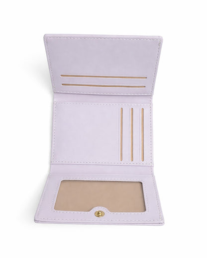 Bow Mini Trifold Wallet - Purple