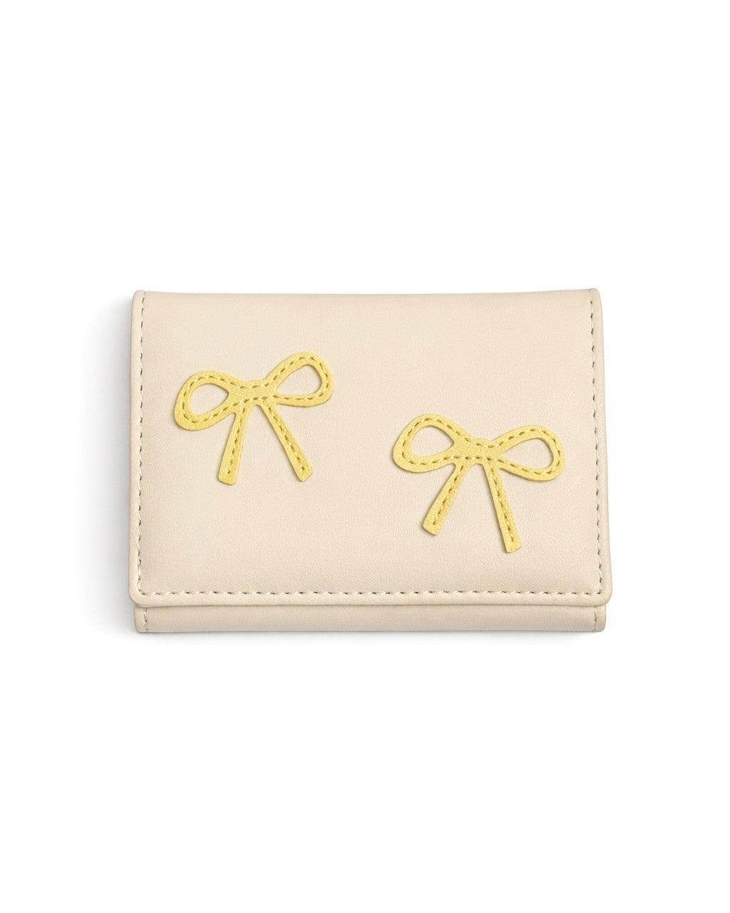 Bow Mini Trifold Wallet - Yellow
