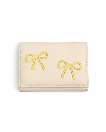 Bow Mini Trifold Wallet - Yellow