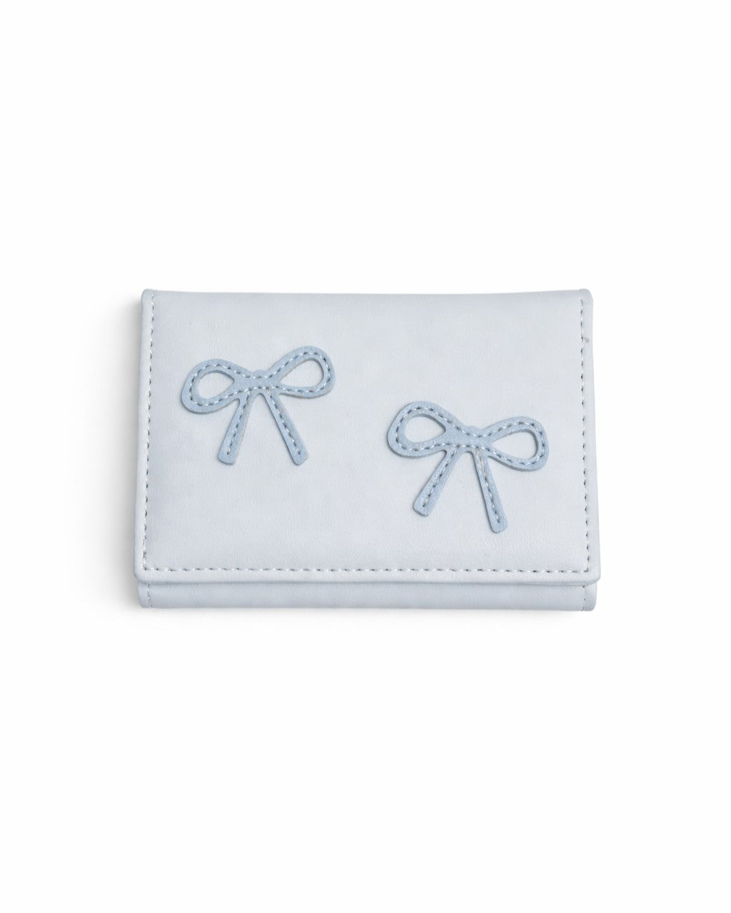 Bow Mini Trifold Wallet - Blue
