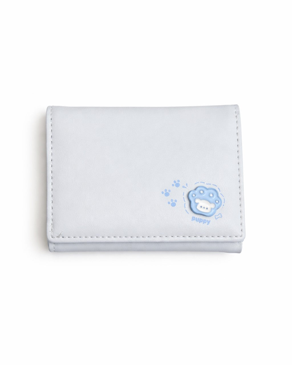 Puppy Mini Trifold Wallet - Blue