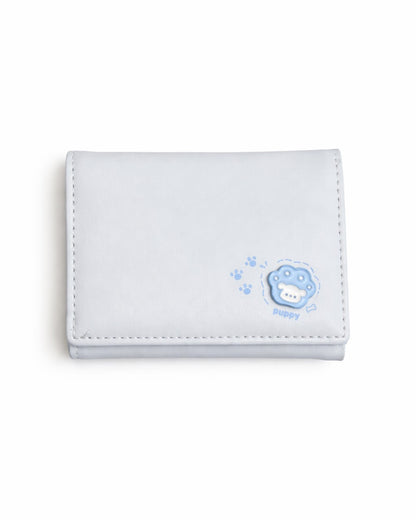 Puppy Mini Trifold Wallet - Blue