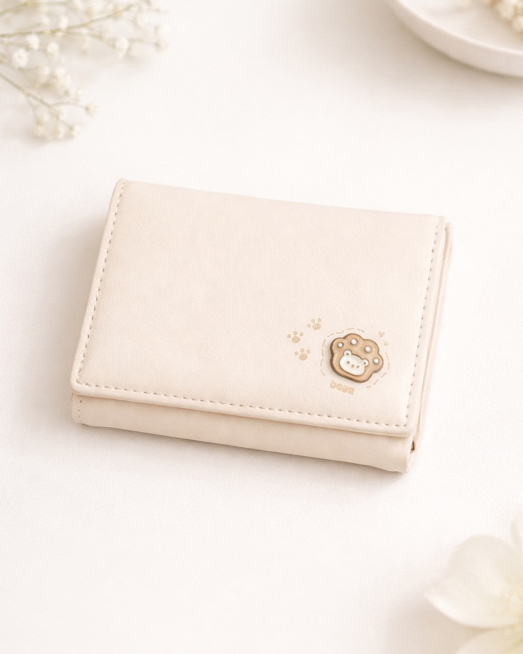 Bear Mini Trifold Wallet - Yellow
