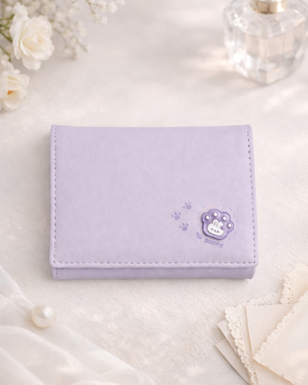 Bunny Mini Trifold Wallet - Purple