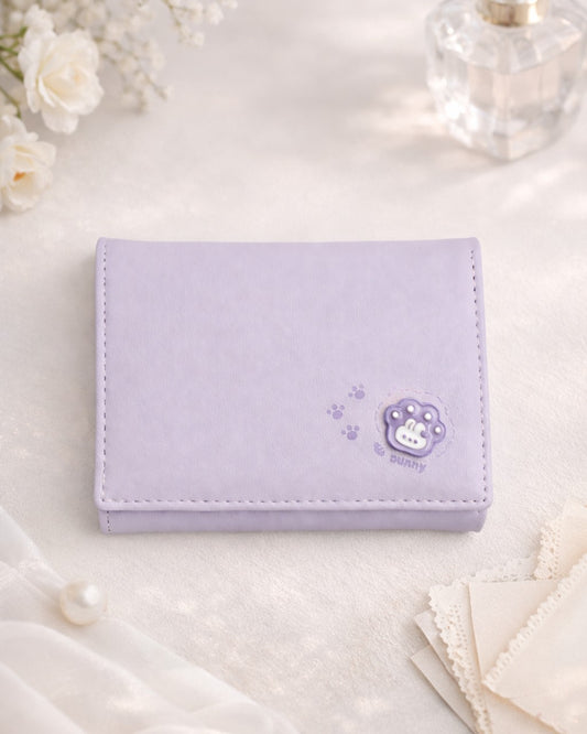 Bunny Mini Trifold Wallet - Purple