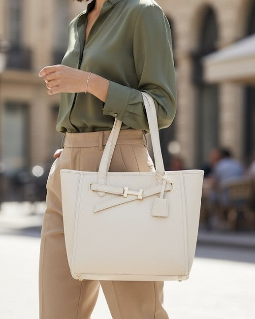 The H Laptop Tote Bag - Off White