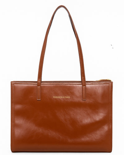 Premium 3 Compartment Tote Bag - Tan