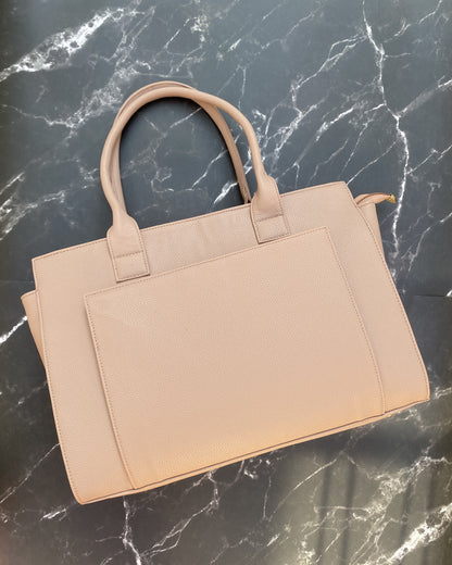 Elite Laptop Tote Bag - Nude Pink