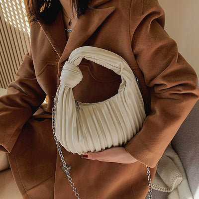 Hobo Pleated Knot Handbag