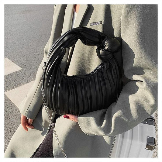 Hobo Pleated Knot Handbag