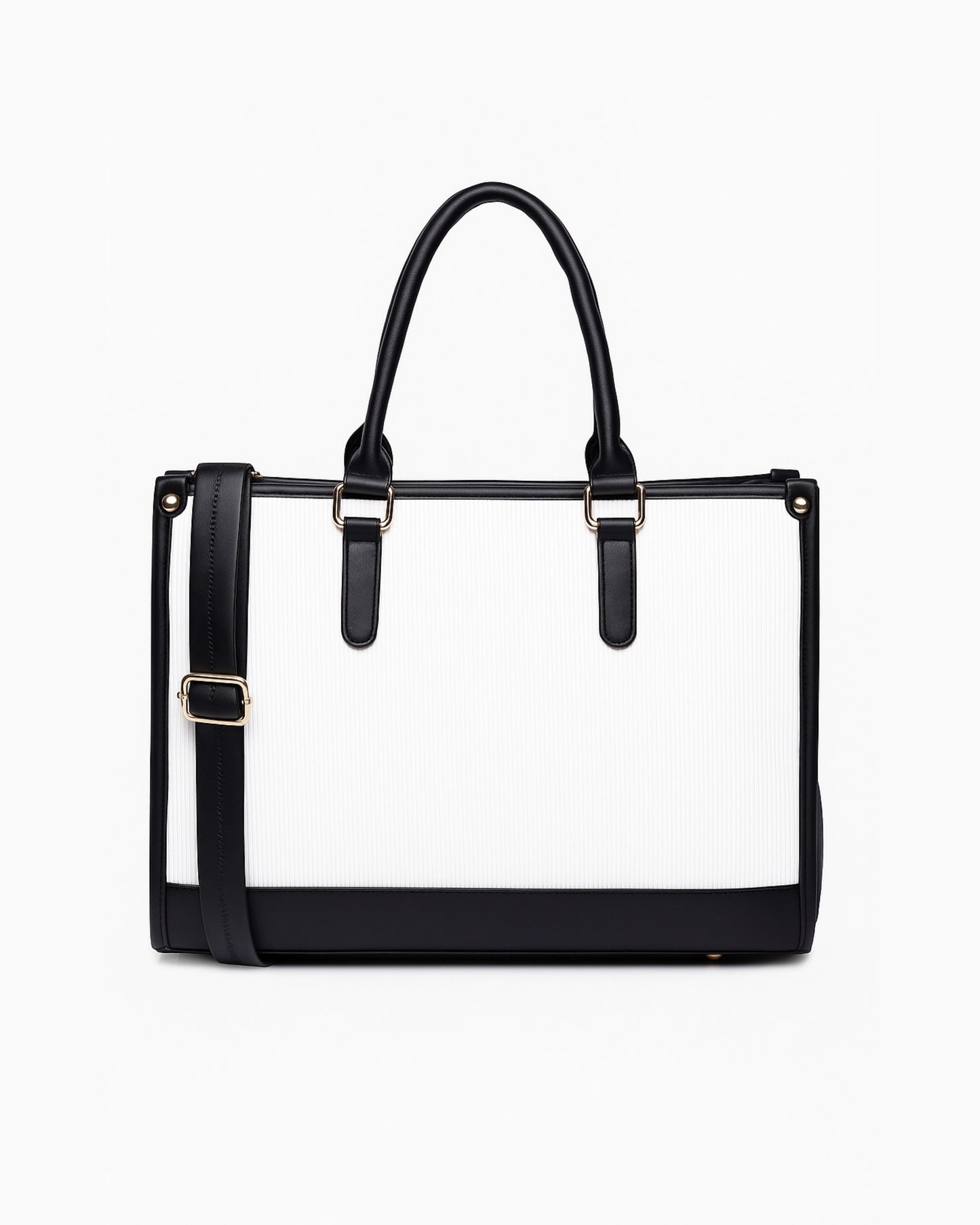 Day To Day Laptop Tote Bag - Black & White
