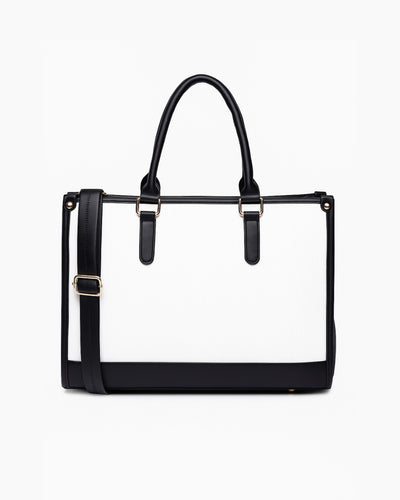 Day To Day Laptop Tote Bag - Black & White