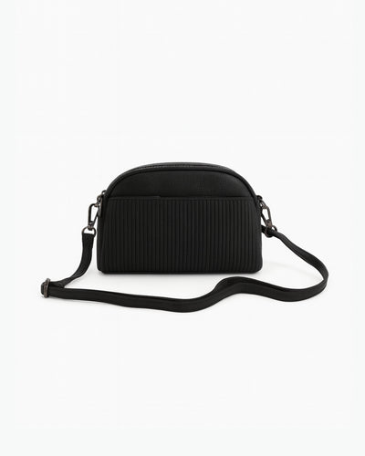 Black Striped Classic Sling Bag