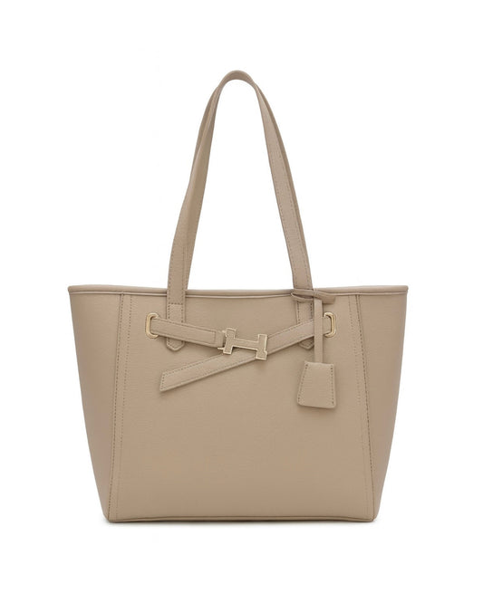 The H Laptop Tote Bag - Beige