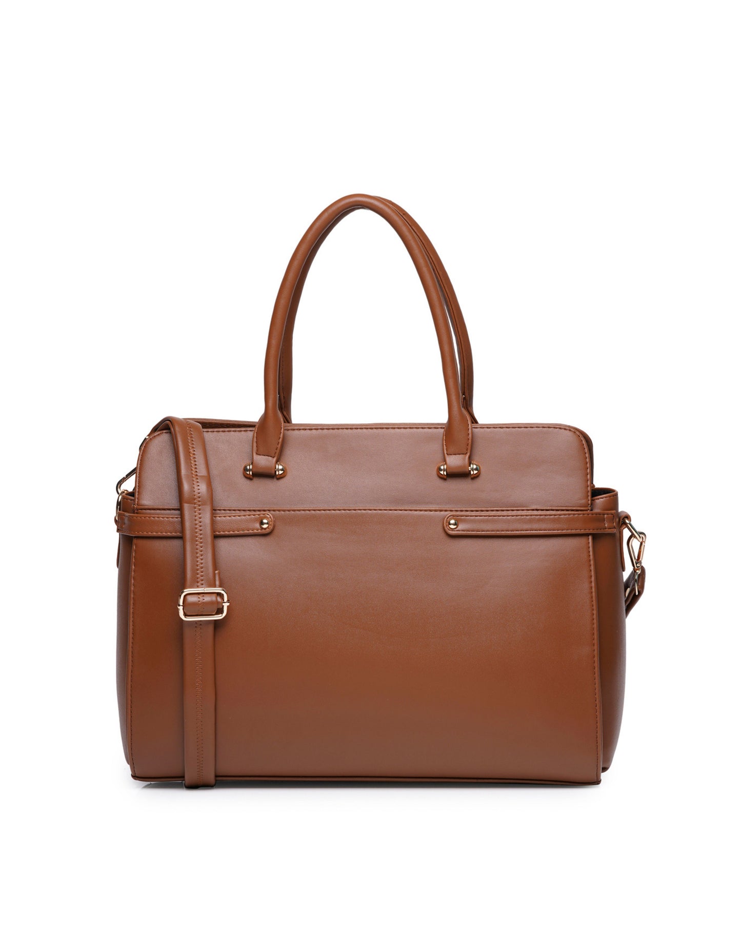 The Ample Laptop Tote Bag - Full Brown